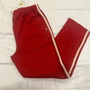 Polo Sport Ralph Lauren sweat pant jogger striped with ankle zip Barn Red